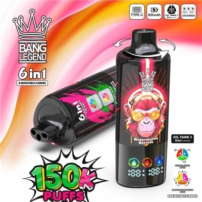 BANG LEGEND 150.000 einnota E-sígarettur: Nýstárleg flaggskipupplifun með þre...