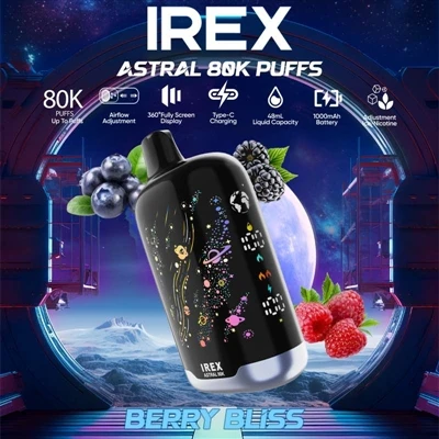 IREX Astral 80K – Flaggskip einnota E-sígaretta með mikilli afkastagetu, öflu...