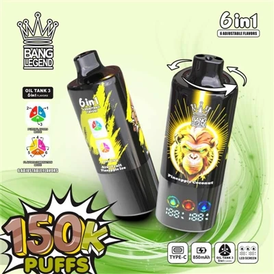 BANG LEGEND 150K puffs 6-in-1: Endurskilgreina getu, bragð og frammistöðustað...