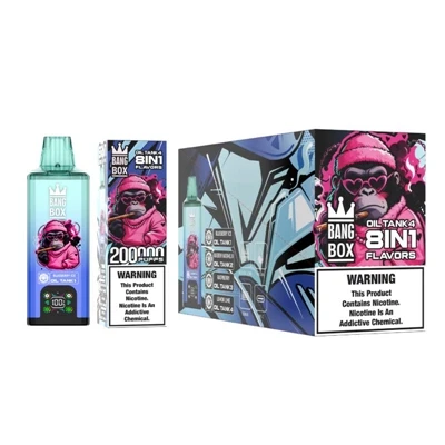 BANG BOX 200K einnota vape – valinn kostur fyrir mikla afkastagetu, endurhlað...