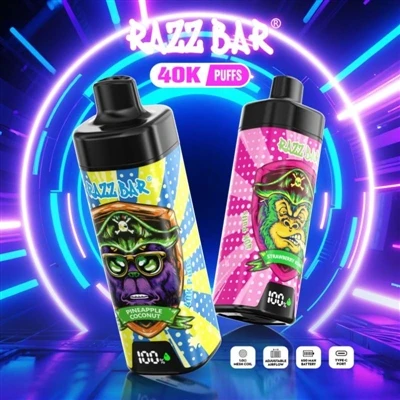 Razz Bar 40000 Einnota E-sígaretta: Há-afkastamikil,-afkasta fullkomin upplifun.