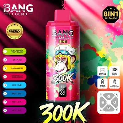 Bang Legend 300000: Opnaðu nýja E-sígarettuupplifun, njóttu 300.000 pústa af ...