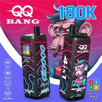 QQ BANG 180K – Nýji tískusmiðurinn í fjöl-bragðefni einnota rafsígarettum