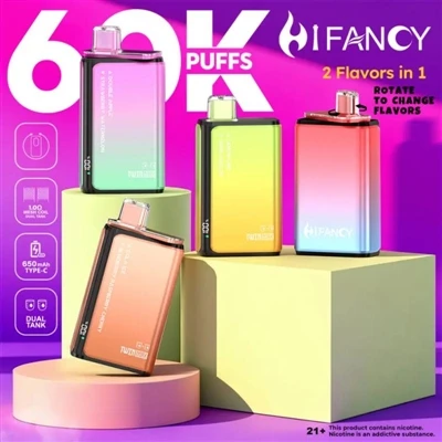 HIFANCY TWINMAX 60000 puffs — njóttu tveggja bragða eftir bestu getu, njóttu ...