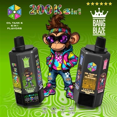 BANG BLAZE 200000 6in1: Sex bragðtegundir í einni, þú getur virkilega spilað ...