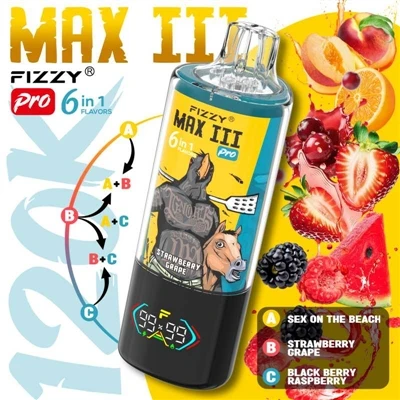 Fizzy MAXIII Pro 120K Puffs Vape: Tæki sem skilur sannarlega þarfir lata fólks