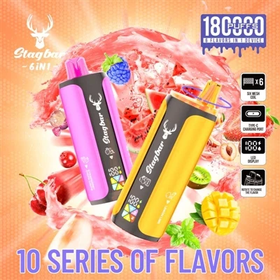 StagBar 6in1 180K Puffs Vape: Þegar E-sígarettur eru ekki lengur eintónar, he...