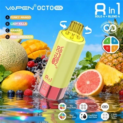Vapen Octo 160K Puffs 8-in-1: Þegar margar bragðtegundir eru ekki lengur brel...