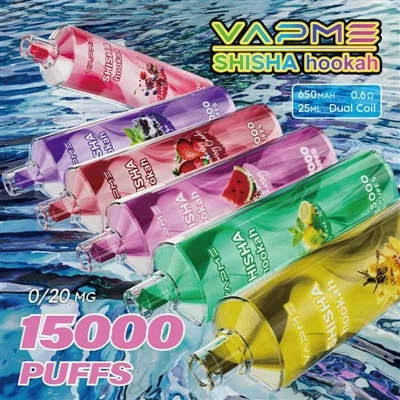 Vapme Shisha Hookah 15000: Sameining af léttri vatnspípuupplifun og endurhlað...