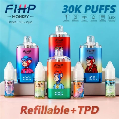 FIHP MONKEY 30K endurfyllanleg vape: Nýr kostur sem kemur jafnvægi á langan r...